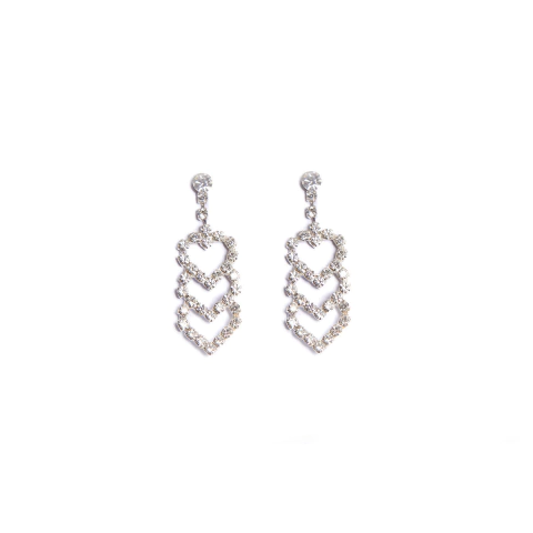 ARO DE STRASS CORAZONES - A3445