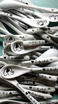 Cucharita de porcelana > personalizada en internet