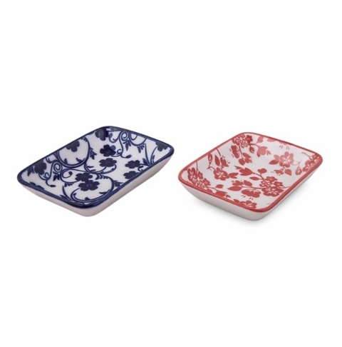 Mini Dip Rectangular De Porcelana Estampada.
