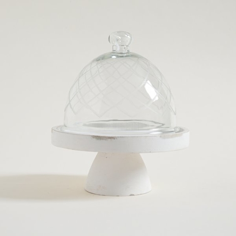 Campana Jaipur Base Y Pie De Madera Blanca.