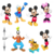 Disney Junior Mickey, Minnie, Goofy, Donald y Pluto 2.5-Inch Figure 7-Pack