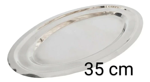 Fuente oval 35 cm Acero inoxidable - comprar online