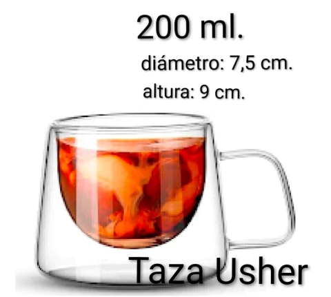 Taza Usher doble vidrio 200 ml