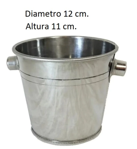Balde hielera 12 Cm Acero Inoxidable