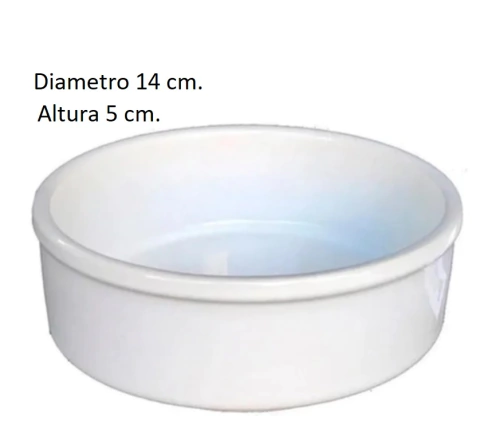 Cazuela 14 cm Porcelana Ceramica blanca