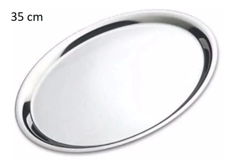 Bandeja pizzera 35 cm acero inoxidable