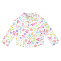 REMERA FLORES BLANCA + PROTECCIÓN FILTRO UPF 50+