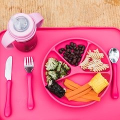 PLATO DE SILICONA DE APRENDIZAJE ROSA CON SUCCIÓN + PROTECCION + IPLAY en internet