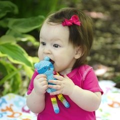 JUGUETE ECOLÓGICO DE ALGODÓN ORGÁNICO, SONAJERO, ANIMAL FRIEND OSO + IPLAY USA - comprar online