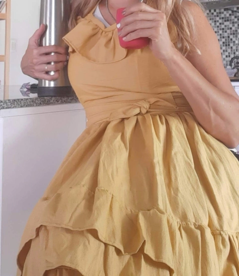 Delantal de cocina con volados