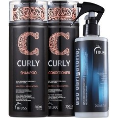 Kit Shampoo + Condicionador Curly 2x300ml + Tratamento Uso Obrigatório 260ml Truss