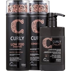 Kit Shampoo Low Poo + Condicionador Curly 2x300ml + Leave-In 650ml Truss