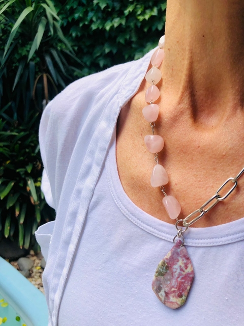 Collar Cuarzo Rosa