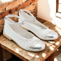 Mod. Sienna - Blanco y Plata - 24 al 41 - comprar online