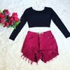 Cropped Manga Longa
