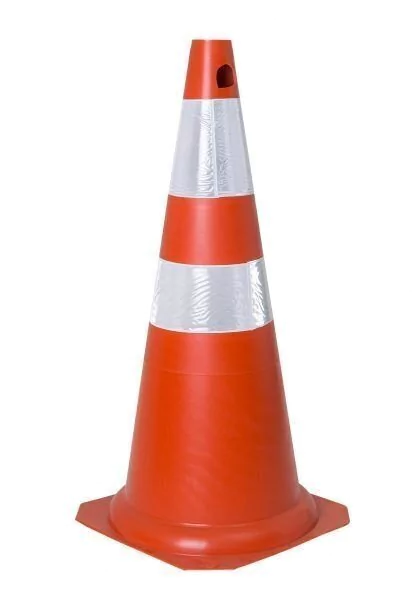 Cone 75 cm Semi Flexível com faixa Refletiva - comprar online