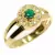 Anel Em Ouro 18k Com Esmeralda E Diamantes - Código: AZ723