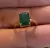 Anel em Ouro 18K com Esmeralda Retangular - Código: AZ14 - comprar online