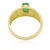 Anel Ouro Amarelo 18k Com Esmeralda Com Diamantes - Código: AZ745 - comprar online