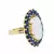 Anel Ouro 18k Safiras E Diamantes - Código: AZ647 - comprar online