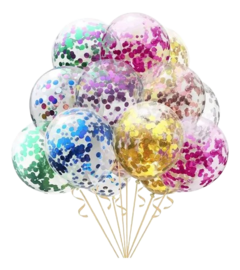 GLOBOS CRISTAL CON CONFETTI