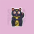 Luna Gato de la suerte Sticker