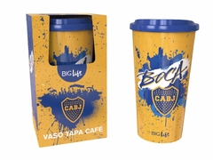 Vaso Café C/ Tapa 20oz Deco C/ Caja C/ Licencia Boca Juniors