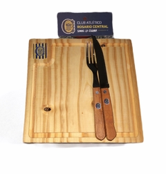 Tabla de Asado Con Cubiertos Rosario Central - tienda online