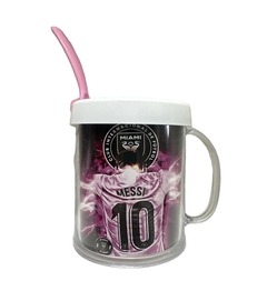 Taza De Plástico C/ Cucharita Miami Messi Espalda (10)