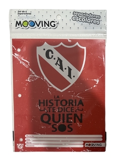 Separadores de Materias Pack x 6un Independiente