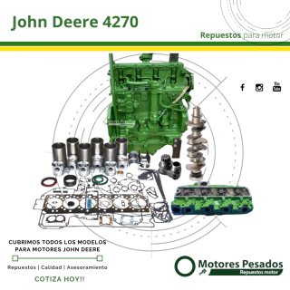 Repuestos Para Motor John Deere 4270 | Diámetro de cilindro 108 mm