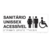 Placa Braille Banheiro Unissex Acrílico 30x10cm - comprar online