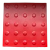 Piso Tátil Emborrachado Alerta Placa 25x25cm Vermelho