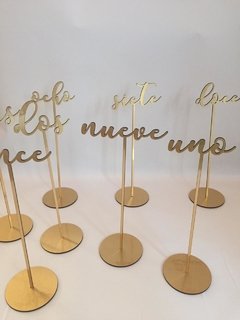 NÚMEROS DE MESA altos con base - comprar online