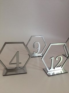 NÚMEROS DE MESA hexagonales en internet