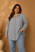 Maxi camisas cuello mao Liso - Jazmin mayorista