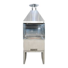 Churrasqueira Vidro e Inox base pré moldada crua - comprar online