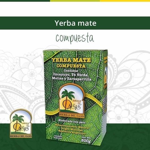 Yerba Mate Compuesta Oasis 500 grms