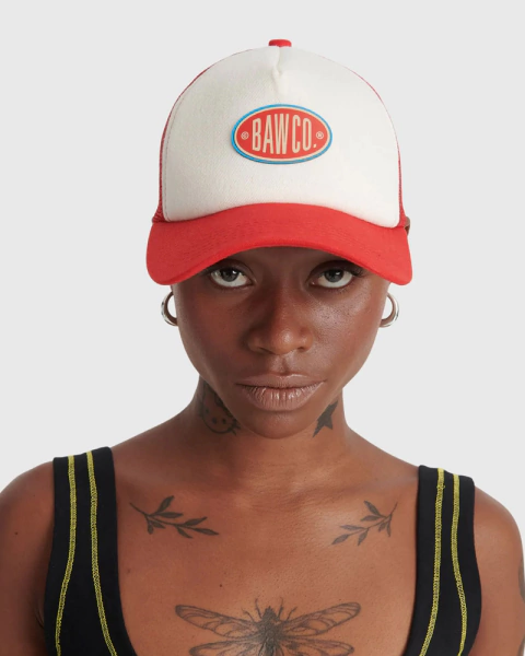 Boné BAW Trucker Revival Station Vermelho / Off White