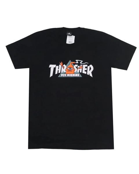 Camiseta Thrasher X Toy Machine Vortex Preta