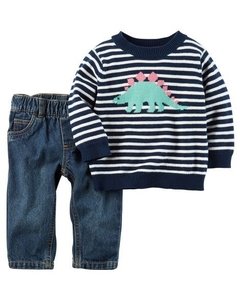 Conjunto sweater tejido Dino pantalón jean