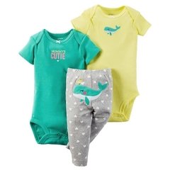 Conjunto 3 piezas ballena talle 6 meses