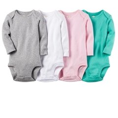 Pack 4 bodies lisos talle 3 meses