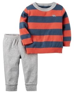 Conjunto pantalon algodón y Sweater talles 6 meses