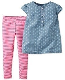 conjunto calza rayada camisola de jean talle 6 meses