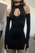 Vestido con Mangas Discontinuo - India Blanc