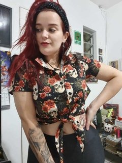 Imagem do Cropped Skull Black - CAF01
