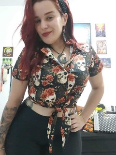 Cropped Skull Black - CAF01 na internet