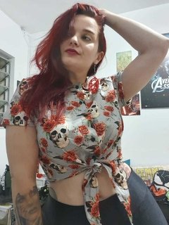 Cropped Skull Grey - CAF09 na internet