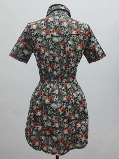 Vestido Skull Orange Flowers - VTC24 na internet